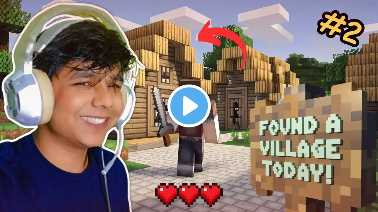 FOUND A VILLAGE TODAY!! | Minecraft | Episode -2 | #minecraft #minecraftshorts #minecraftsurvival