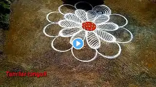 chithirai vaigasi madham traditional special new beautiful rangoli/easy padi kolamTamilar rangoli