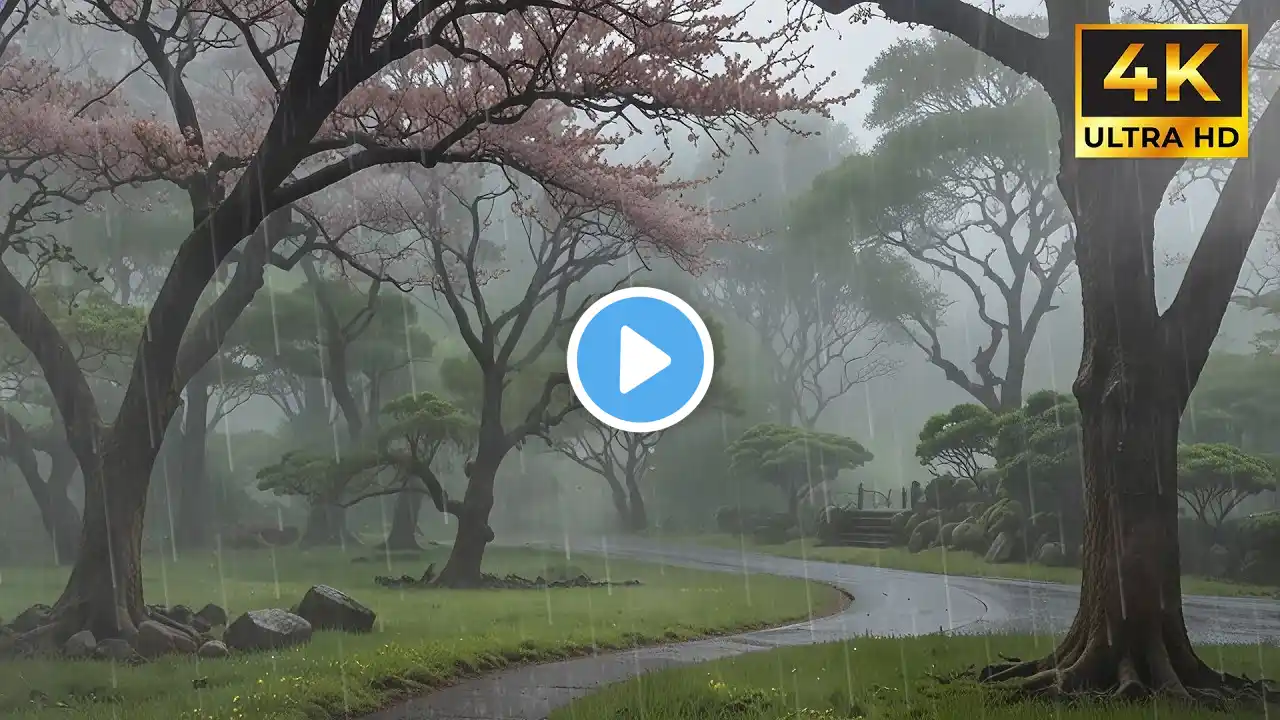 Calming Rainfall for a Cozy Night | Peaceful Nature Sounds to Help You Sleep, Study & De-Stress