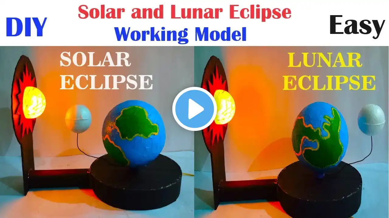 solar and lunar eclipse working model for science exhibition | howtofunda