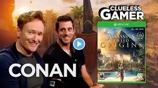 Clueless Gamer: “Assassin’s Creed Origins” With Aaron Rodgers | CONAN on TBS