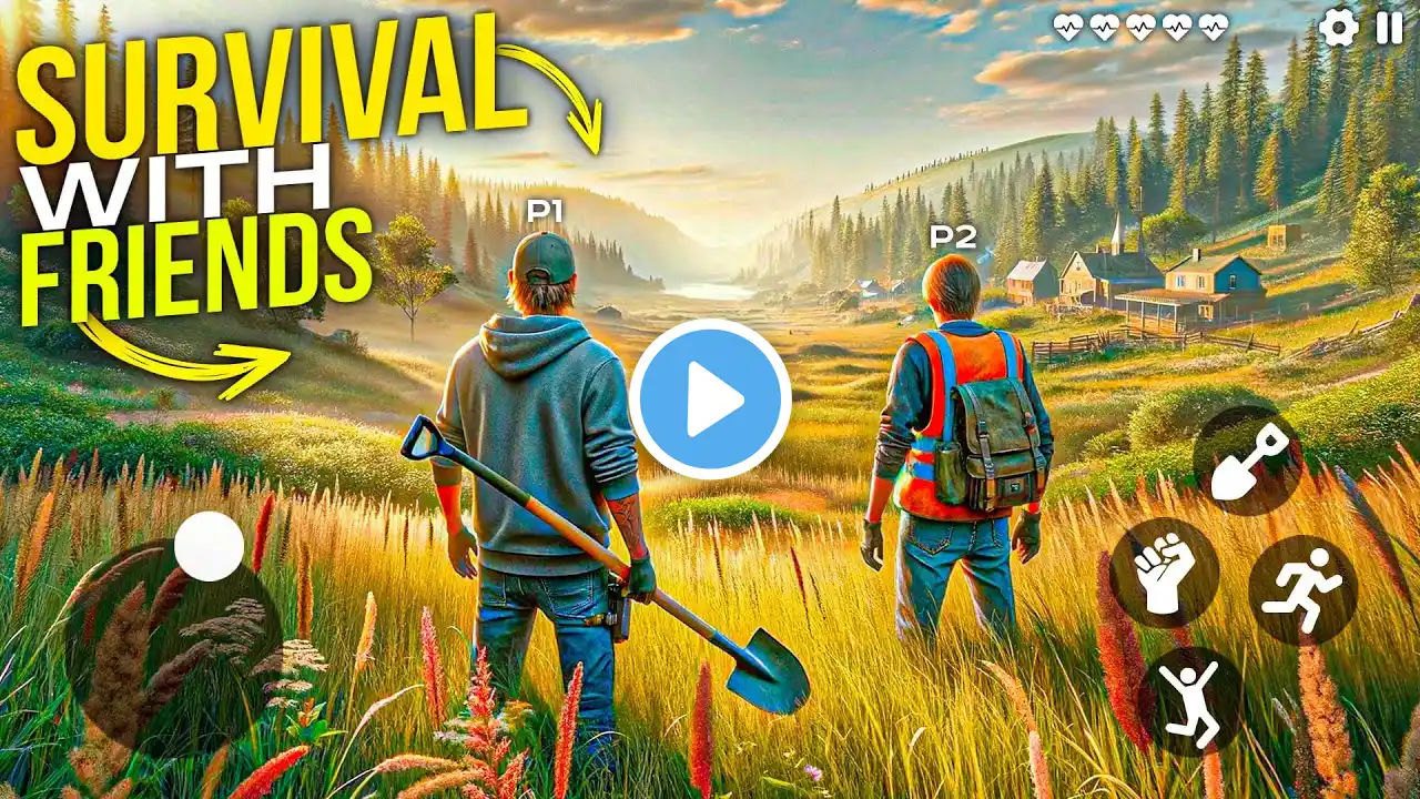 ⛏25 Best Multiplayer Survival Games for ANDROID & IOS 2024 | ONLINE SURVIVAL Games With FRIENDS