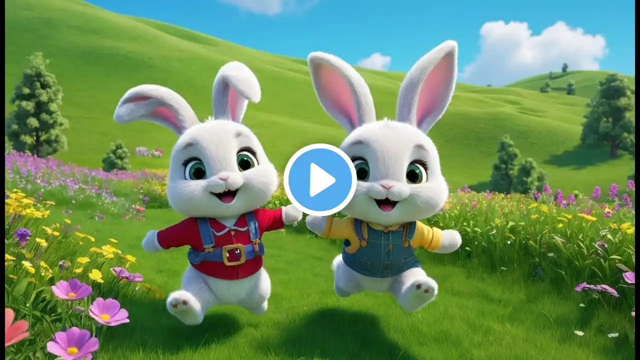 Five Little Bunnies Jumping on the Ground Rhyme Song | Popular Nursery Rhyme | Educational Songs