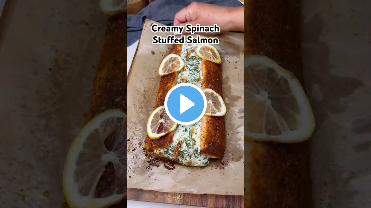 Creamy Spinach Stuffed Salmon