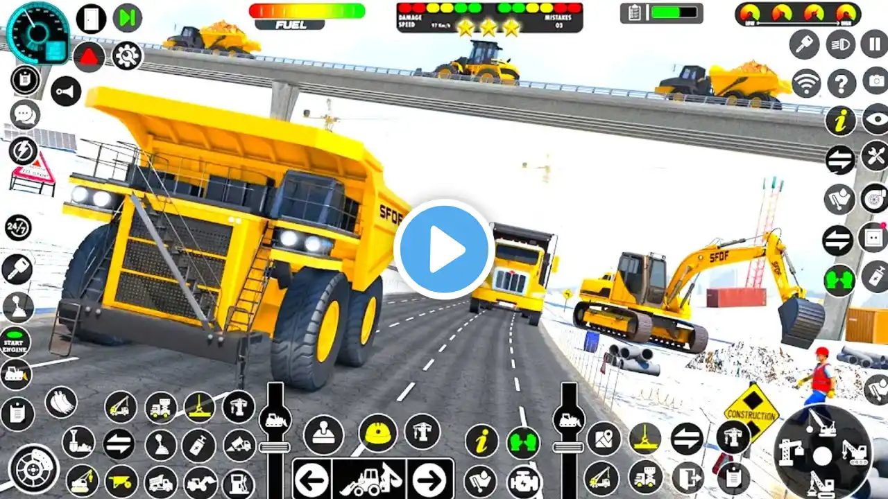City Construction Simulator 2025 - Heavy Bulldozer Driving Game - Road Builder - Android Gameplay #4