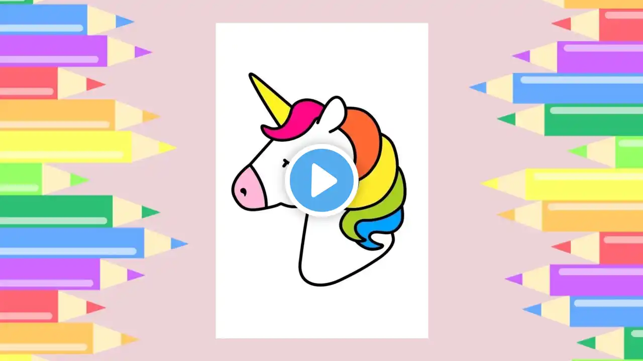 How to Draw Easy Drawing of Unicorn for Kids | Easy Drawing for Kids Step By Step