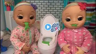 Baby alive Real as can be Baby Twins get sick and throws up!