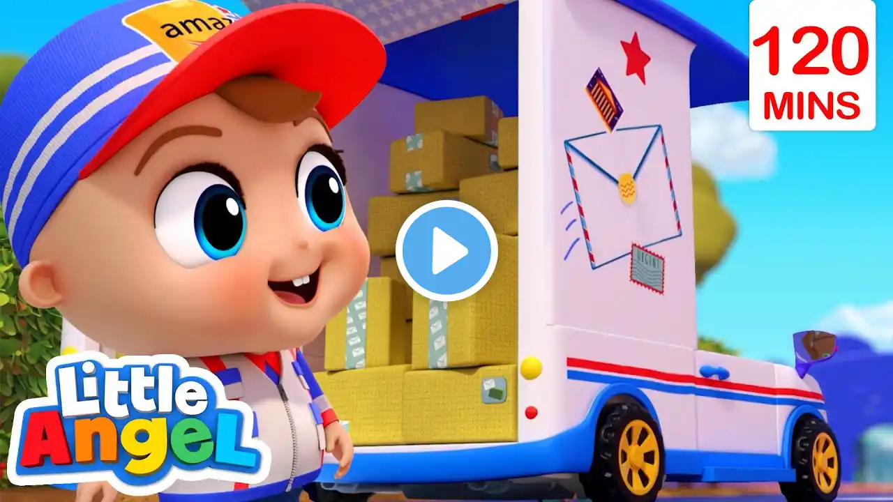 Wheels On the Truck | Little Angel | 🚌Wheels on the BUS Songs! | 🚌Nursery Rhymes for Kids