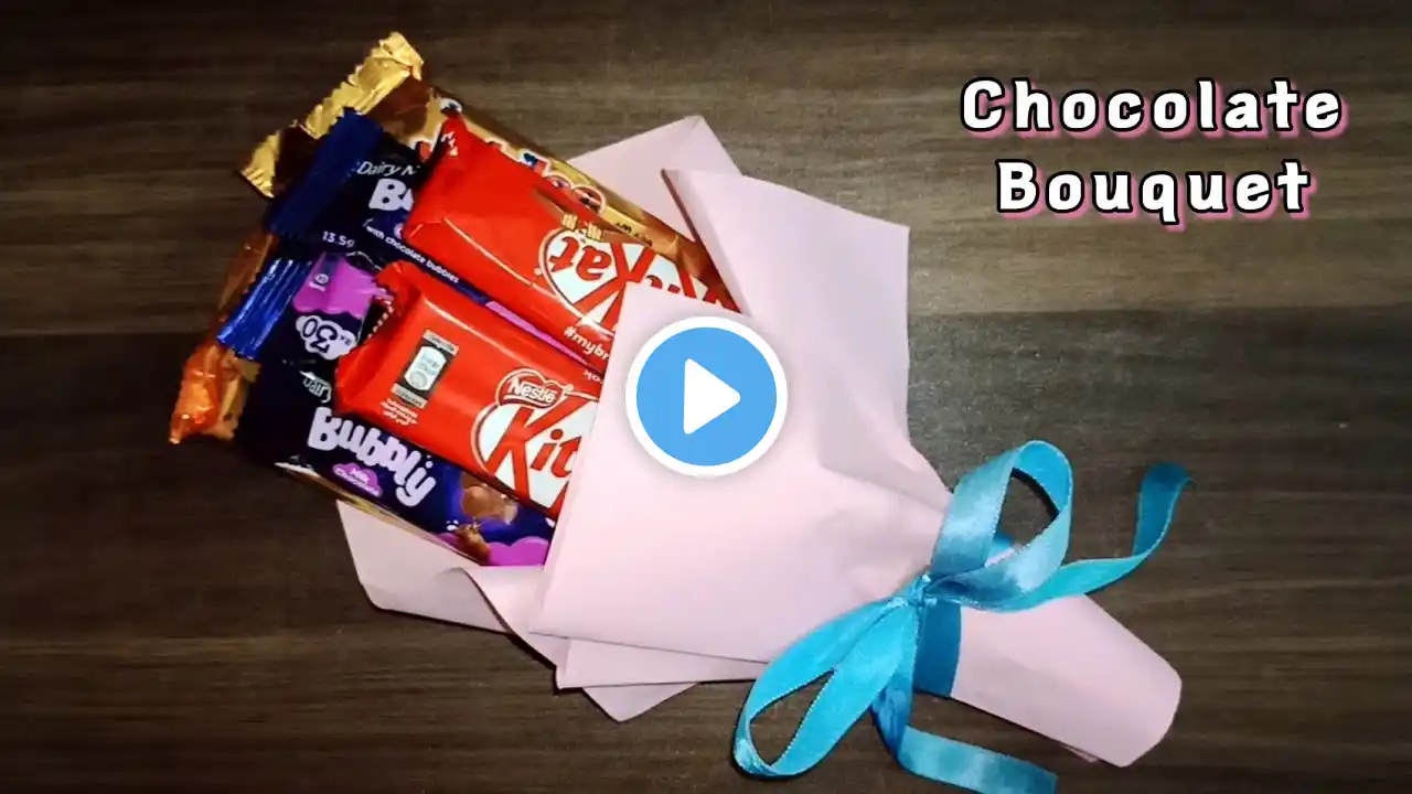 Chocolate Day Bouquet Idea//How to Make Chocolate Day Gift//DIY Chocolate Bouquet//Valentine's Day