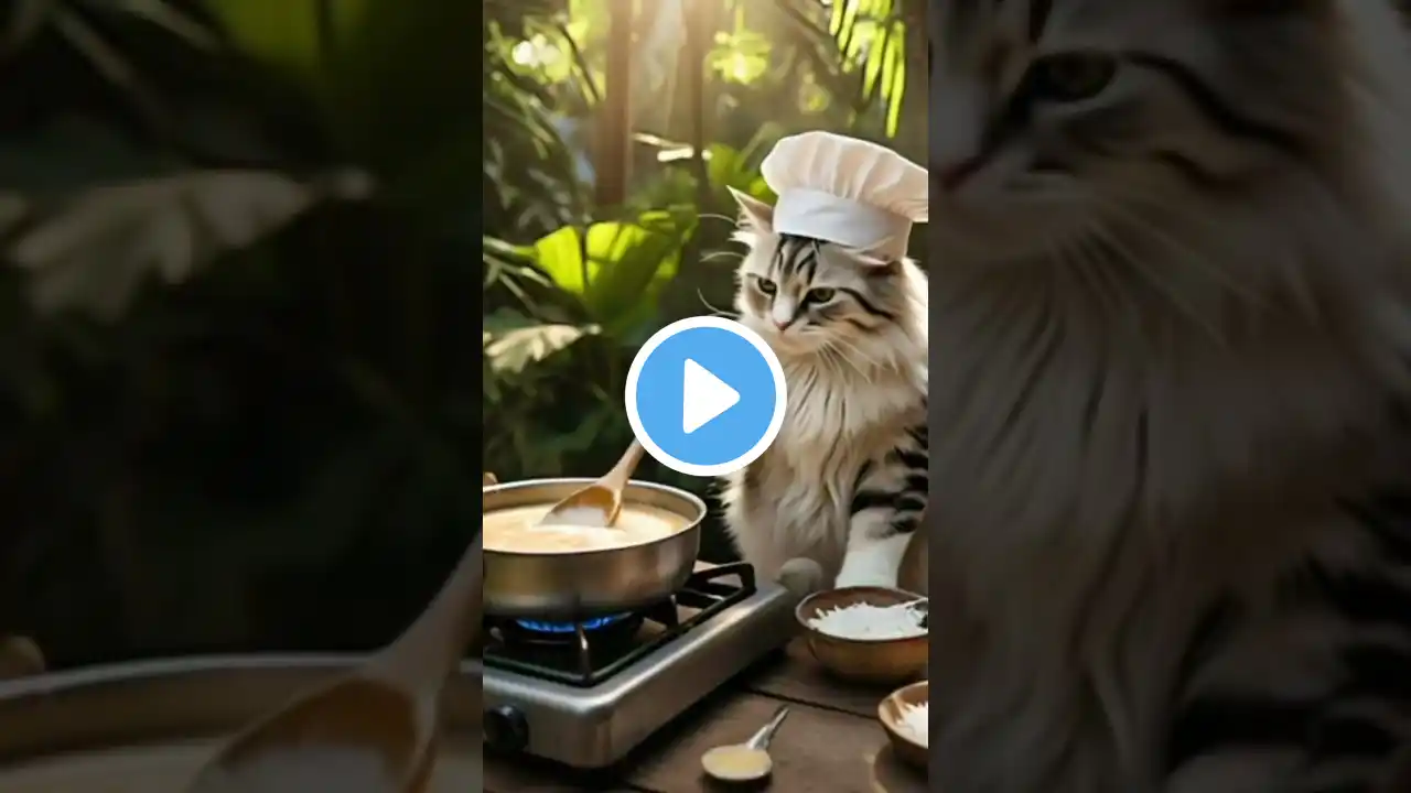 #shorts Cat Cooking #trending #funny #cat #video #ai #cooking