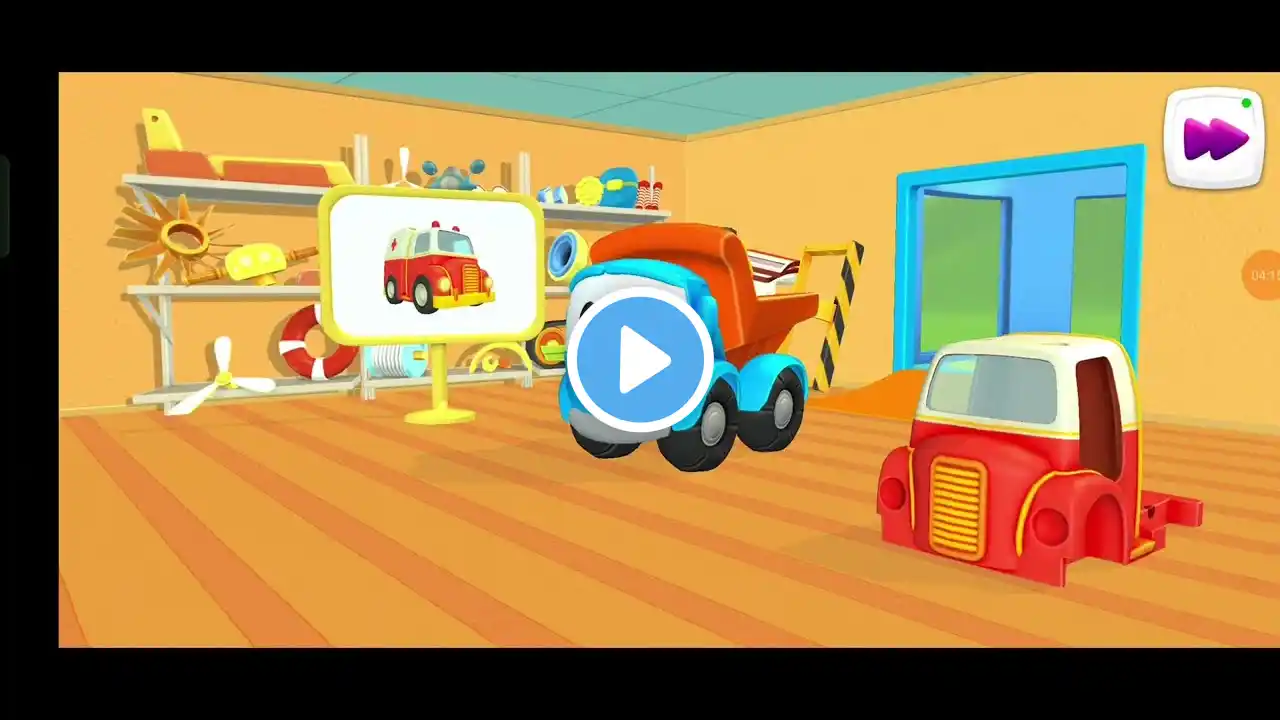 Leo builds a railway for trains for kids. Funny cartoons for kids. Cars and trucks for kids.#shorts