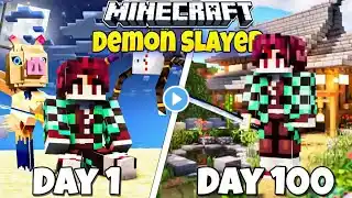 I Survived 100 Days As A DEMON SLAYER In HARDCORE MINECRAFT...HINDI (Part-1)