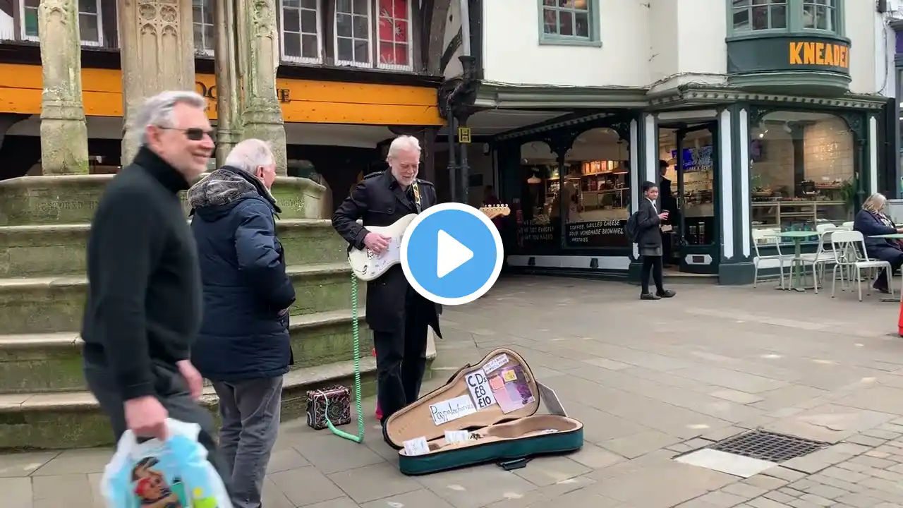 Here Comes The Sun - busking in Winchester