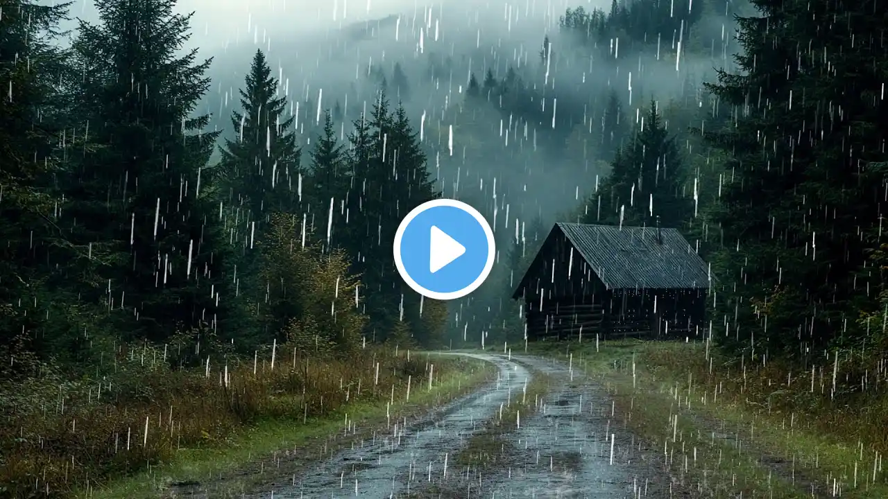 Sleep Instantly with Soothing Rain Sounds | Relaxing Misty Forest Rain & Gentle Raindrops