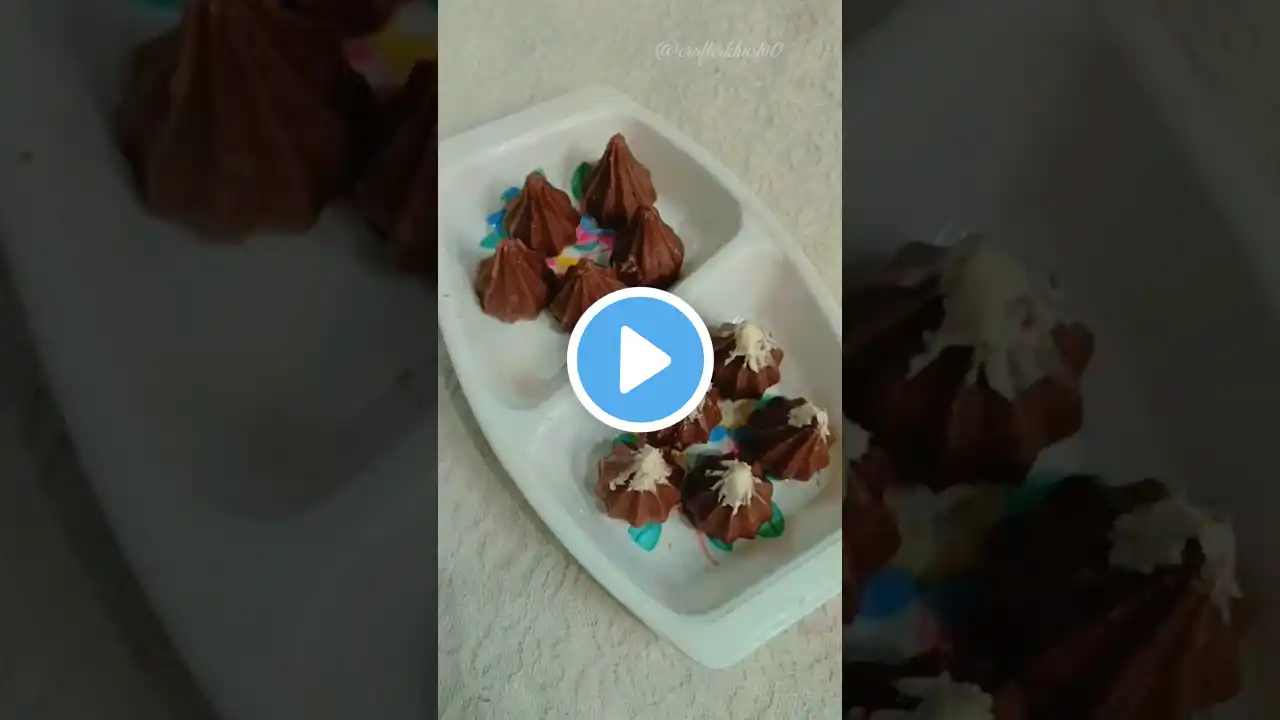 Chocolate modak for ganesh ji 💗💗#‪@crafterkhushi0‬ #‪@CrafterAditi‬ #trending #youtubeshorts #art