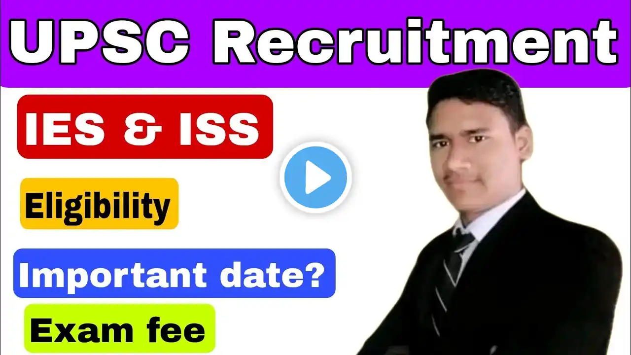 UPSC Indian Economic Service IES and Indian Statistical Service ISS Examination 2023 Apply Online fo