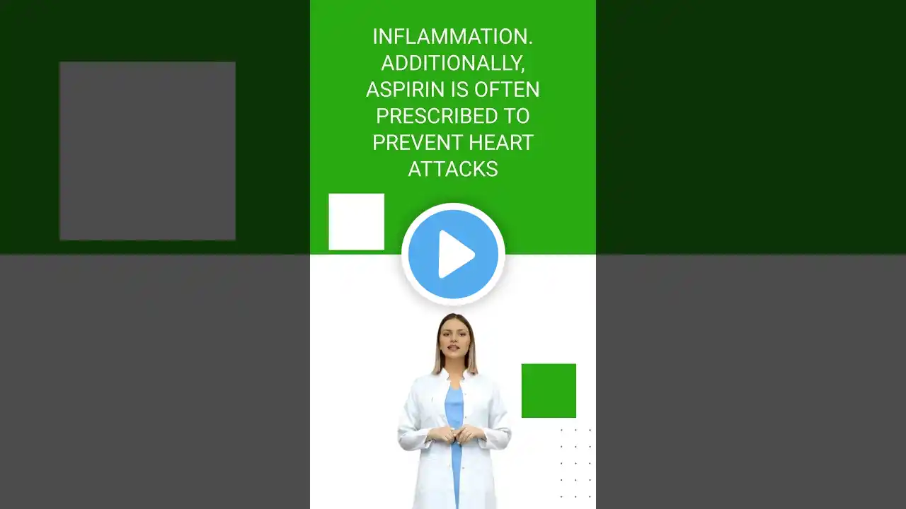 "What is Aspirin ?"  #Pain relief , #Inflammation reduction , #Prevention of heart attack or strokes