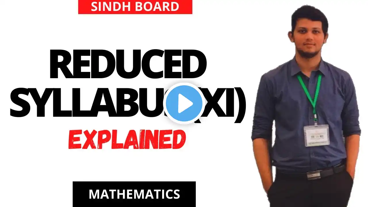 First Year Reduced Syllabus Math (EXPLAINED)