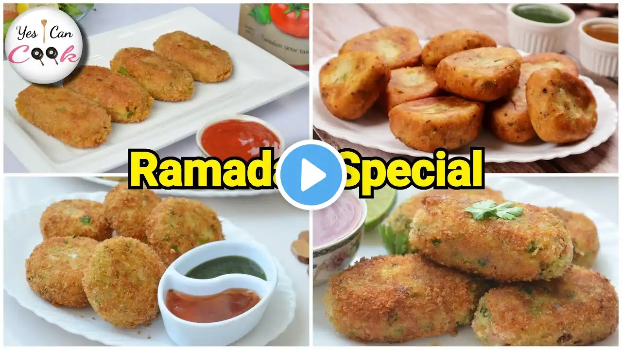 4 Tastiest Cutlets ❗ Ramadan Special by (YES I CAN COOK)