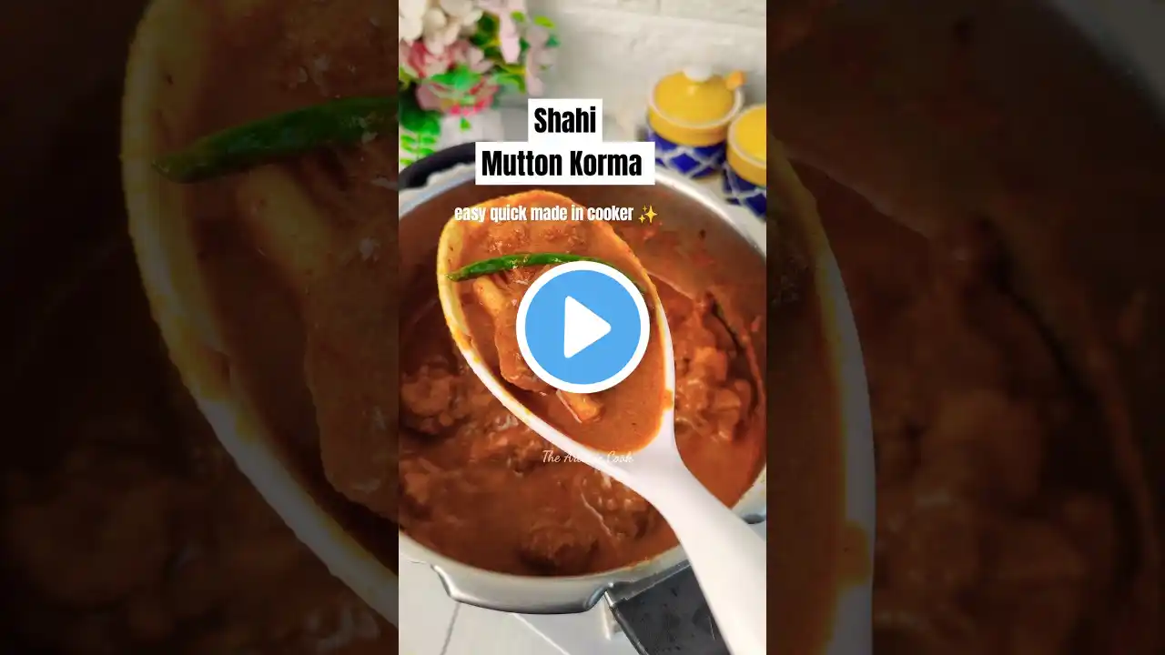 Mutton Korma Recipe in Pressure Cooker 💫👆😍 #shorts #youtubeshorts #shortsfeed #viralshorts #food