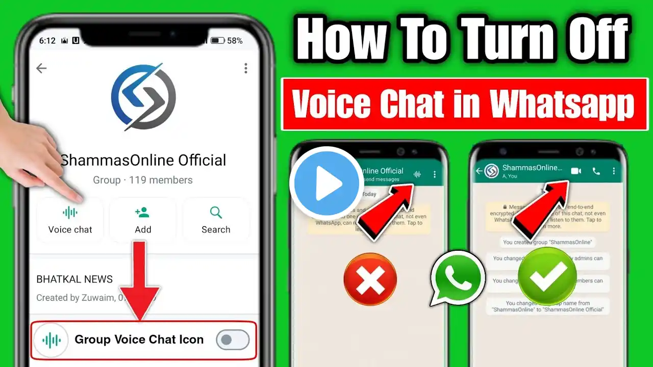 how to turn off voice chat in whatsapp group | whatsapp group voice chat off | voice chat whatsapp