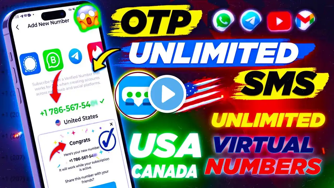 Get USA Virtual Number for WhatsApp, Telegram & Gmail Verification | UK -Canada OTP/SMS Verification