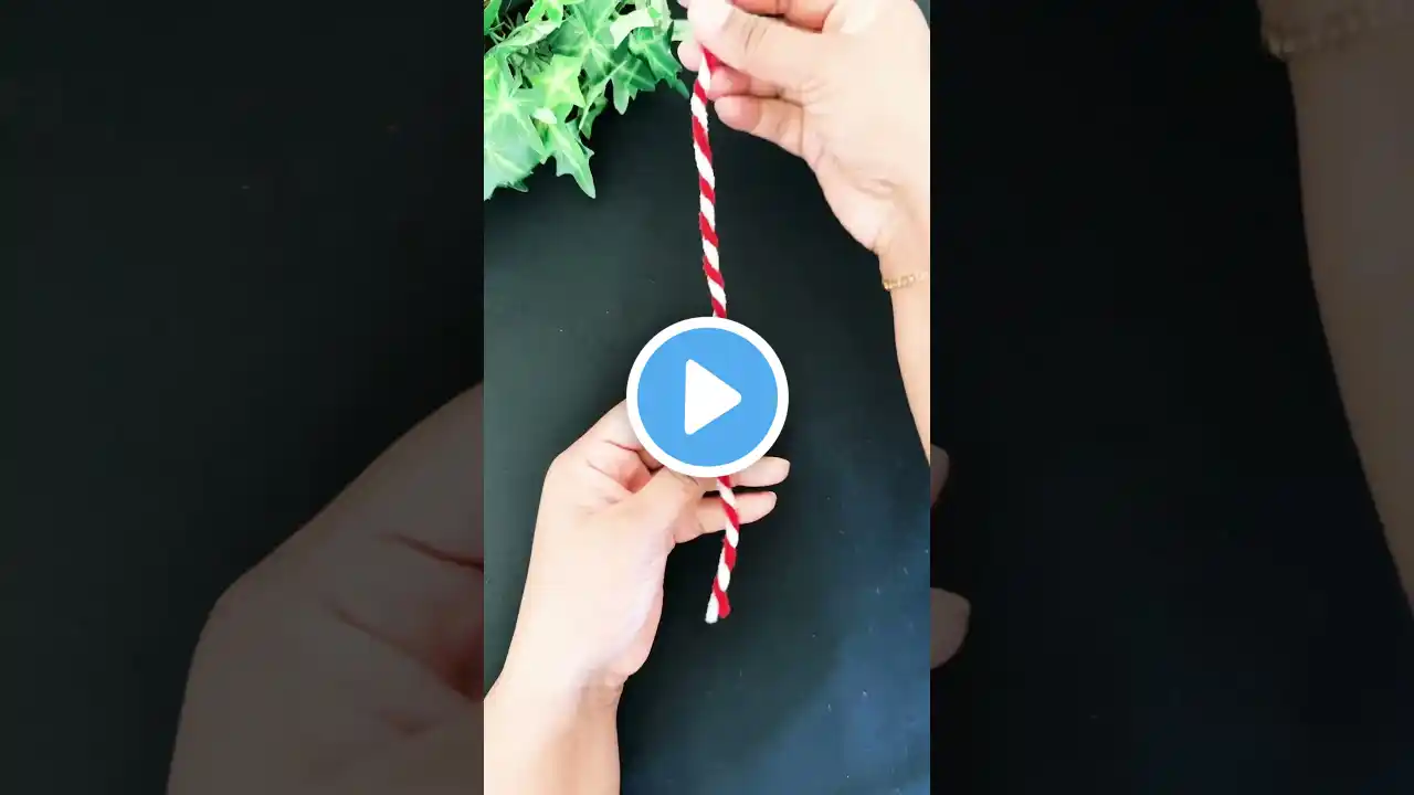 🎄✨ DIY Pipe Cleaner Candy Cane Ornament 🎅 | Easy Christmas Craft 2024! 🎁 #HSCraftHouse