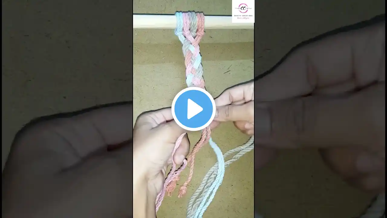 Macrame 4 Strand Braid #macrame #diymacrame #viralvideo #macrameknot #youtubeshorts #shortvideo