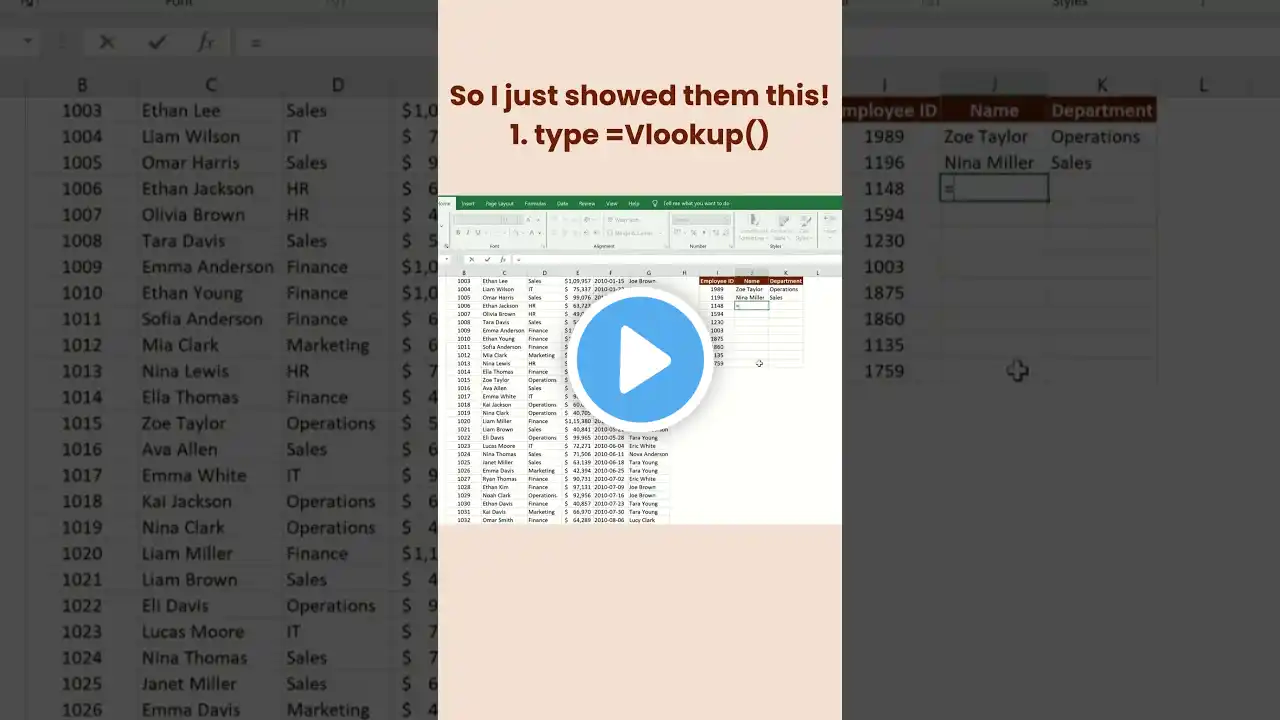 Master Vlookup in 50 Seconds! #shorts #excel #vlookup #tutorial #explanatorylens