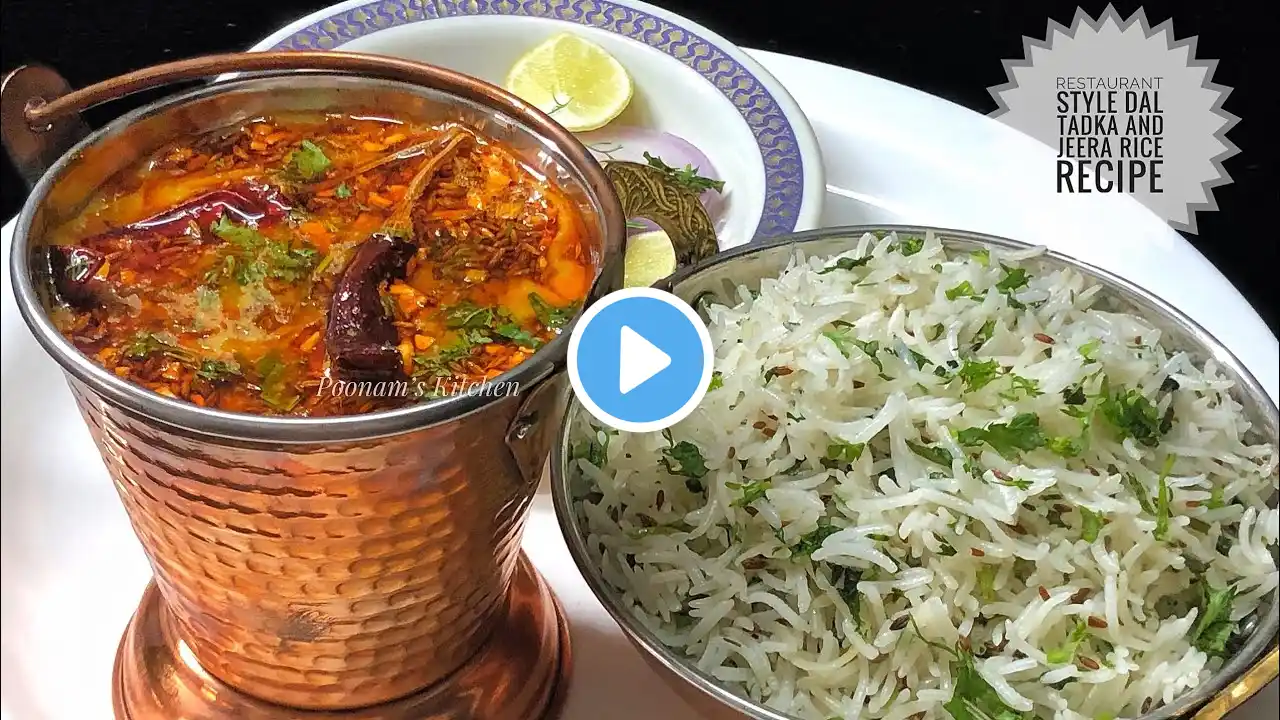 Restaurant Style Dal Tadka and Jeera Rice Recipe/ How to make Dal fry at home