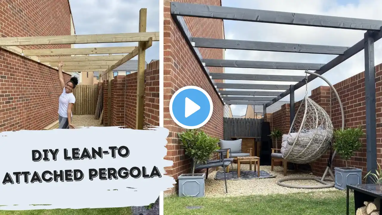 EASY MODERN PERGOLA DIY | Build a Pergola UK | Lean-to Attached Pergola | Shade Shannon