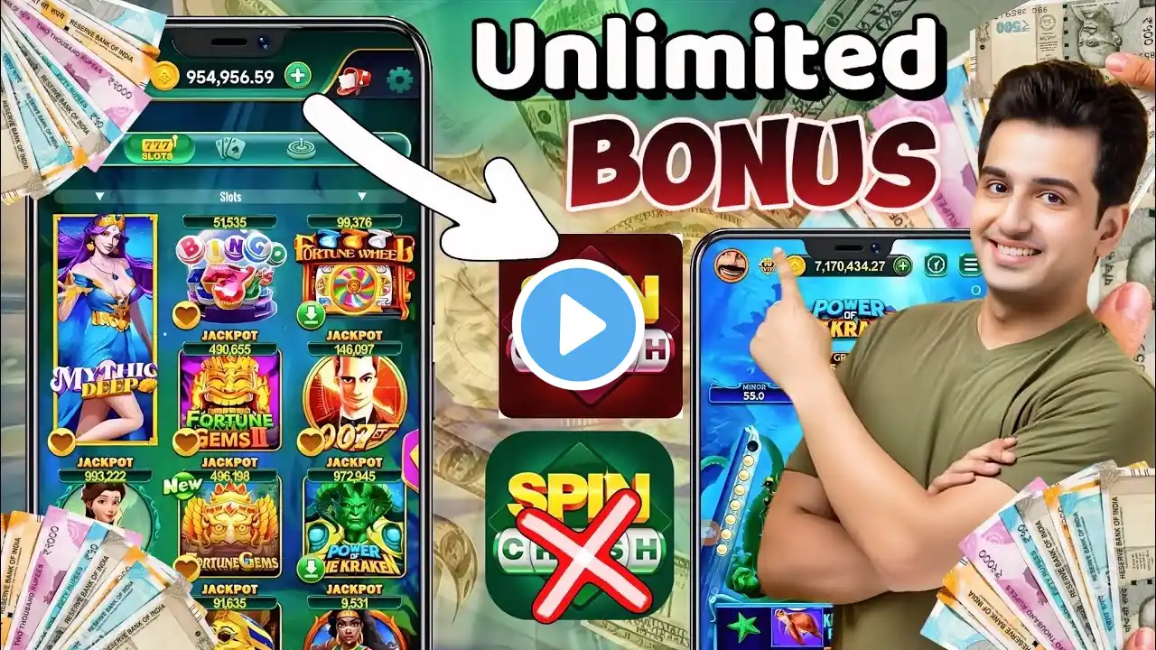 लूट लो 500-1000 Daily|SpinCrush| Unlimited Bonus|Earning apps| Cassino