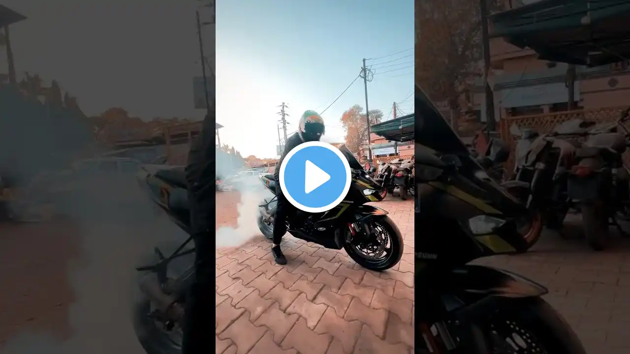 Power Kawasaki ninja ZX￼10R burnout #trending #automobile #viralvideo #zx10r #superbike #delhi ￼￼￼