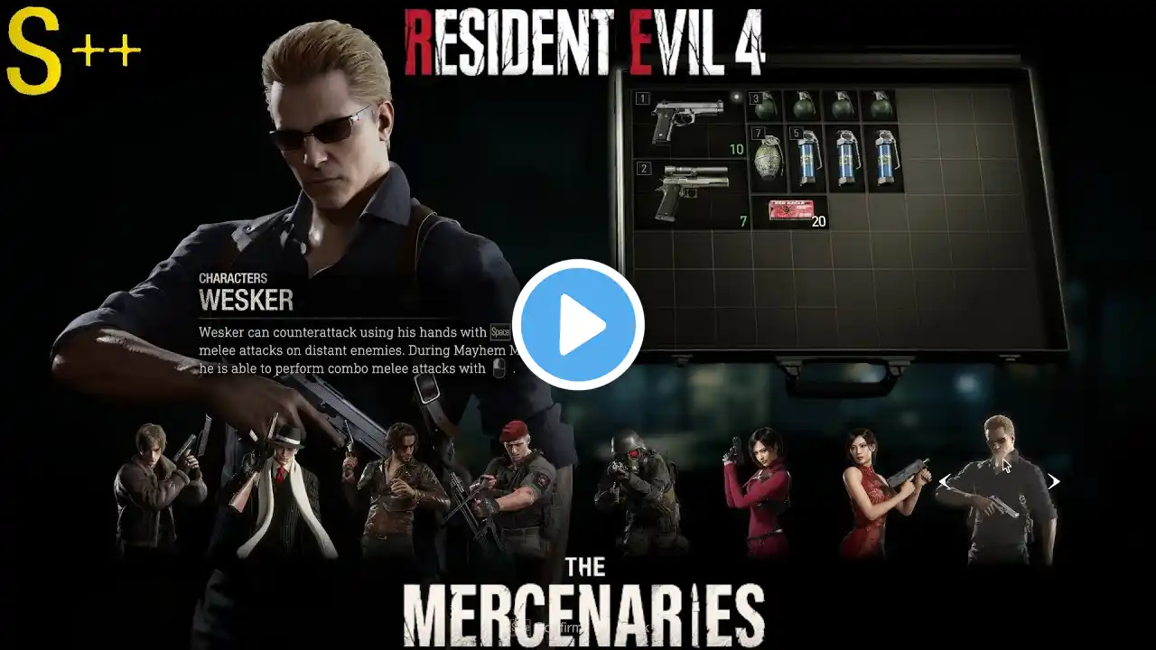 Resident Evil 4 Remake - Mercenaries S++ Rank (Docks All Characters)