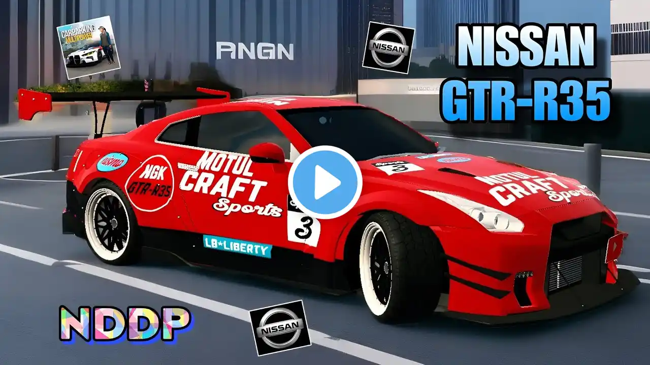 Nissan GT-R R35 NDDP BEST LIVERY TUTORIAL IN CAR PARKING MULTIPLAYER