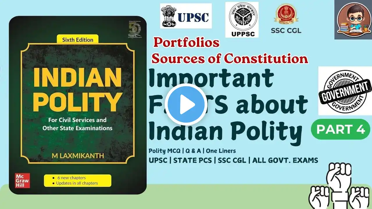 Indian Polity| Polity MCQ| Polity One Liner| Part_4|Polity Series|SSC| UPSC| UPPSC @ScoreinExams