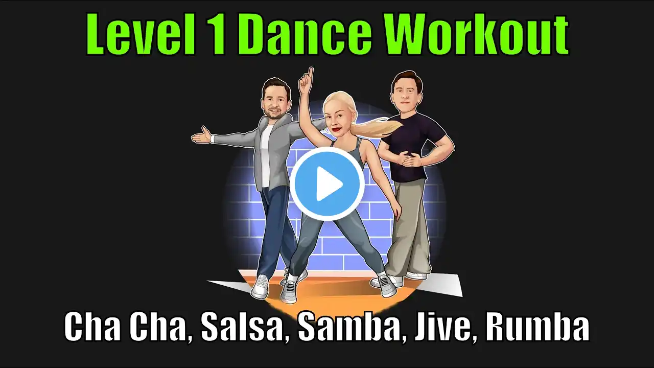 13 Minute Level 1 Cha Cha, Salsa, Samba, Jive and Rumba | Follow Along Dance Routine