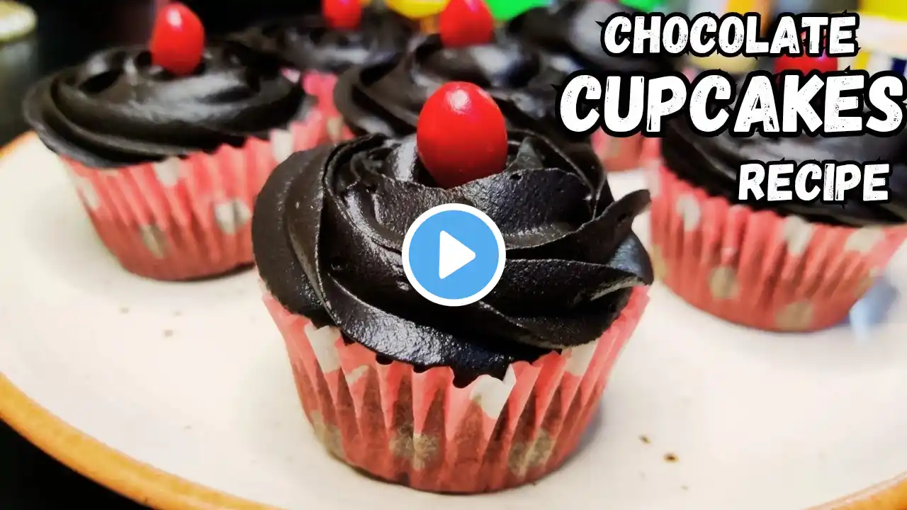 Best Eggless Chocolate CupCakes Recipe|चॉकलेट कप केक|How To Make Eggless Chocolate CupCakes At Home