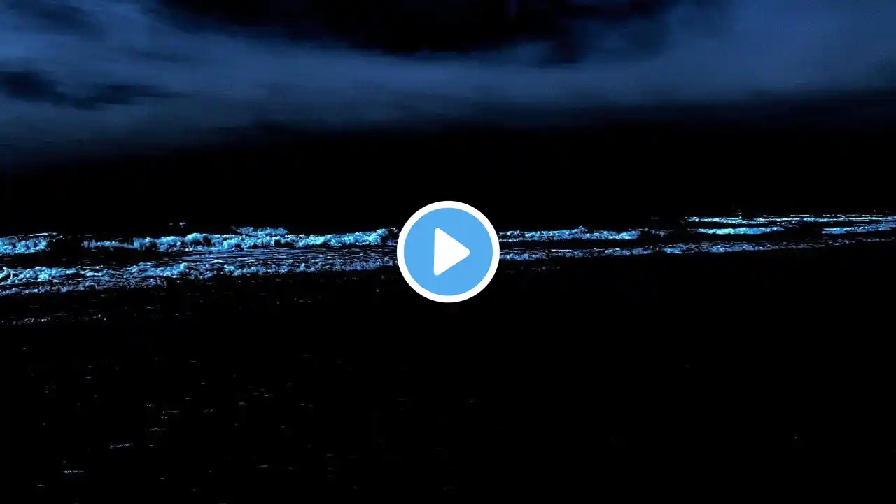 Ocean Waves At Night For Instant Deep Sleep, Relaxation & Stress Relief • Night