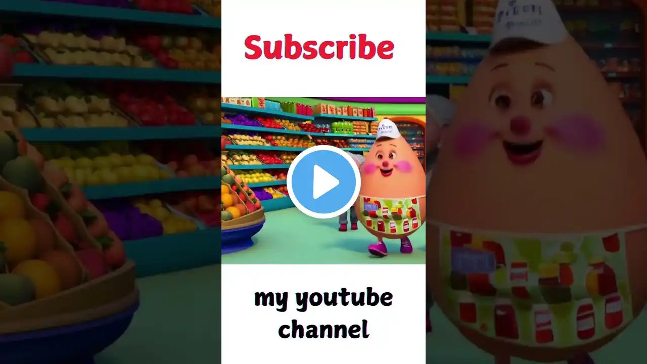 Humpty Dumpty Grocery Store | ‪@ToonPoemMagic4Kids‬  Nursery Rhymes & Kids Songs #shorts #cartoon