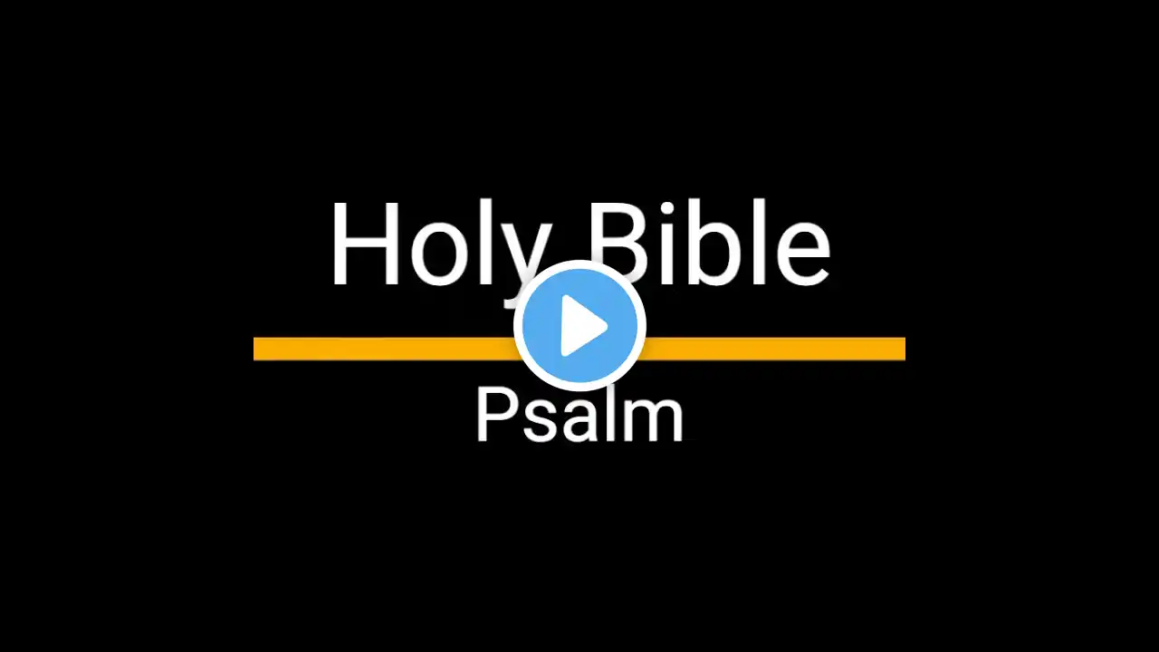 The Holy Bible – Psalms | Audio Bible with Black Screen for Eye Comfort