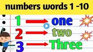 Number Words || Spelling || Learn the number words || 1- 20 || Lesson for kids