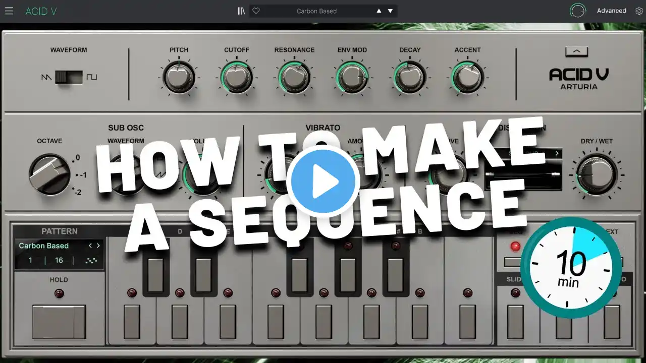 Arturia Acid V // First 10 minutes // How to make a sequence