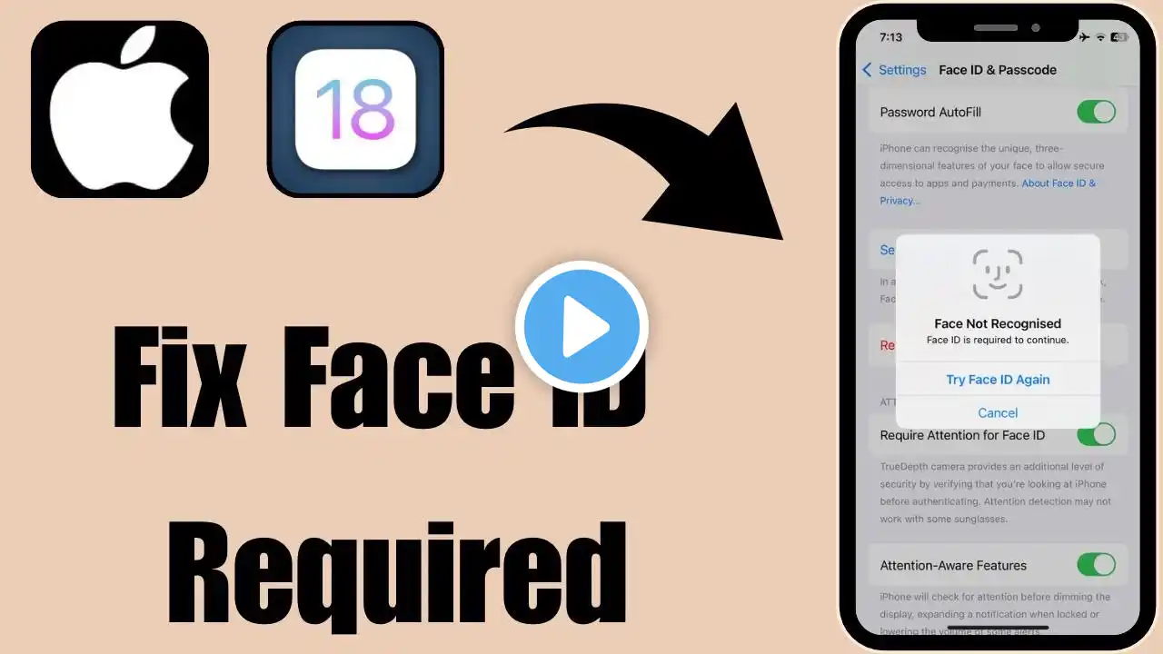 Fix - Face id required stolen device protection is turned on ( Full Guide) 2024