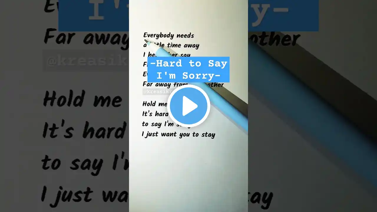 Learn English Through Song : Hard to Say I'm Sorry with Chicago #shorts