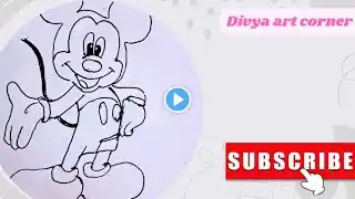 How To Draw Easy Drawing Of Mickey Mouse l Mickey mouse Drawing #art#drawing