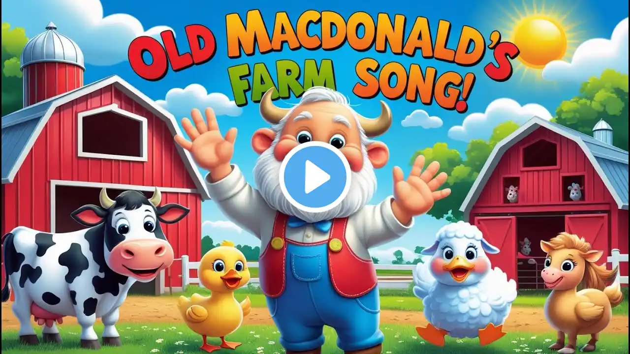 Old MacDonald Had a Farm 🐄🐑 | Fun Farm Animal Sounds Song for Kids | Nursery Rhymes & Baby Songs