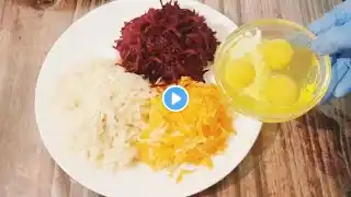 Just Pour Eggs on potatoes & Beetroots,Its So Delicious/Simple Breakfast Recipe/Cheap &Quick Recipe