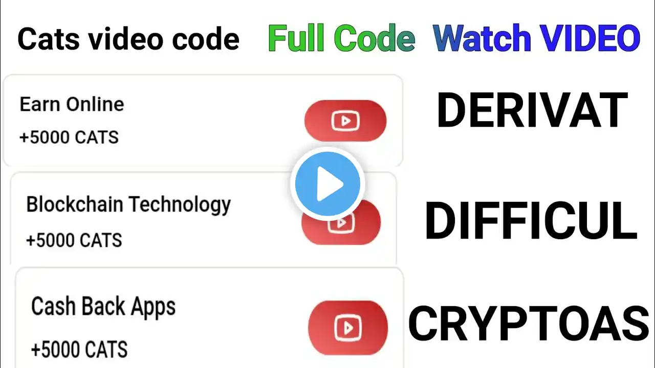 Cats video code | cats video code today cats airdrop Received token cats listing date???