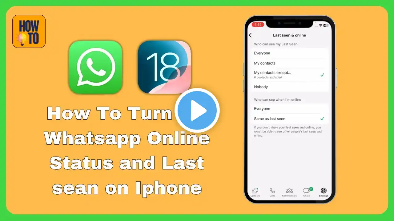 📌 How to Turn Off WhatsApp Online Status & Last Seen on iPhone 📌